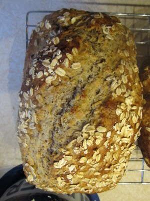 Oatmeal bread, fresh out of the oven
