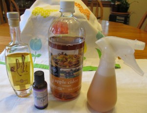 Argan Oil, Peppermint Oil and Cider Vinegar
